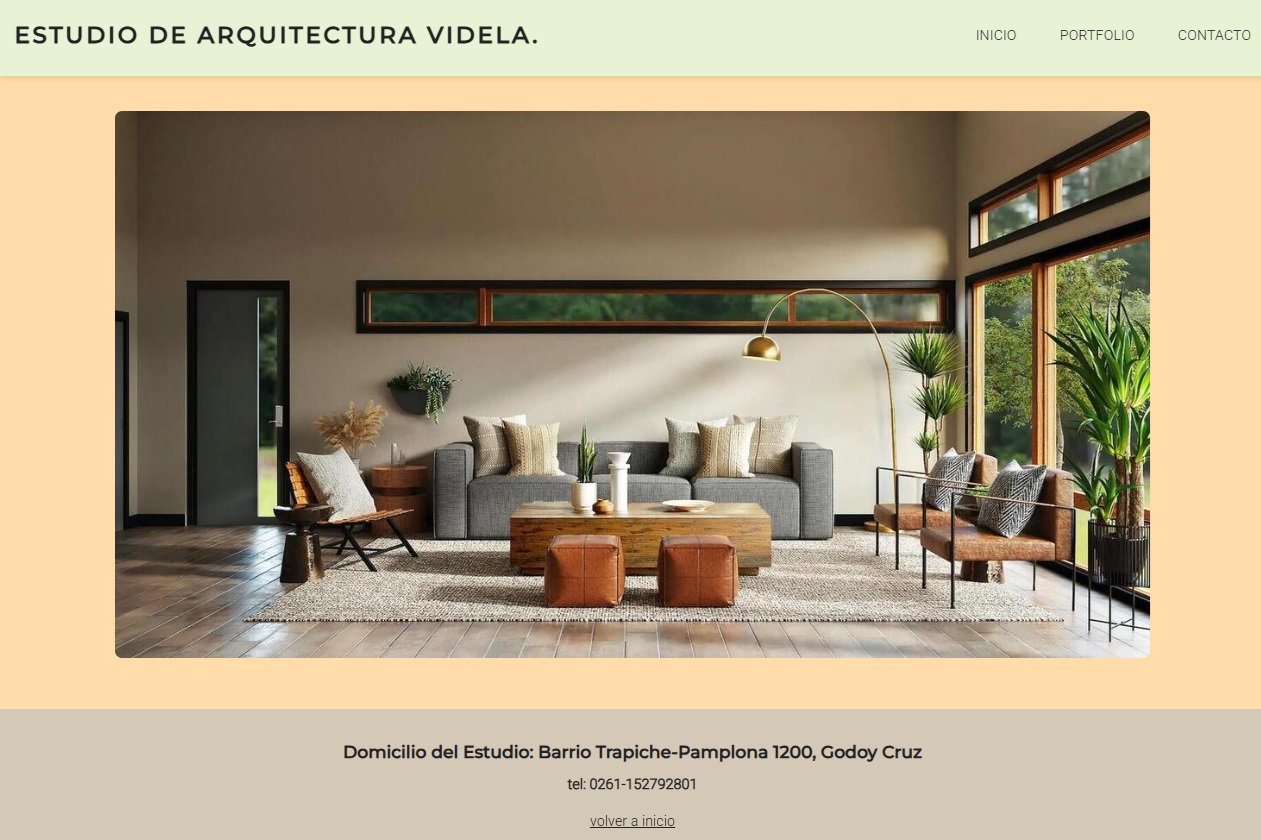 frente de la pagina del estudio de arquitectura